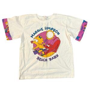 Vtg 90s The Simpsons Maggie Simpson T-shirt Youth 14/16 Large Matt Groening